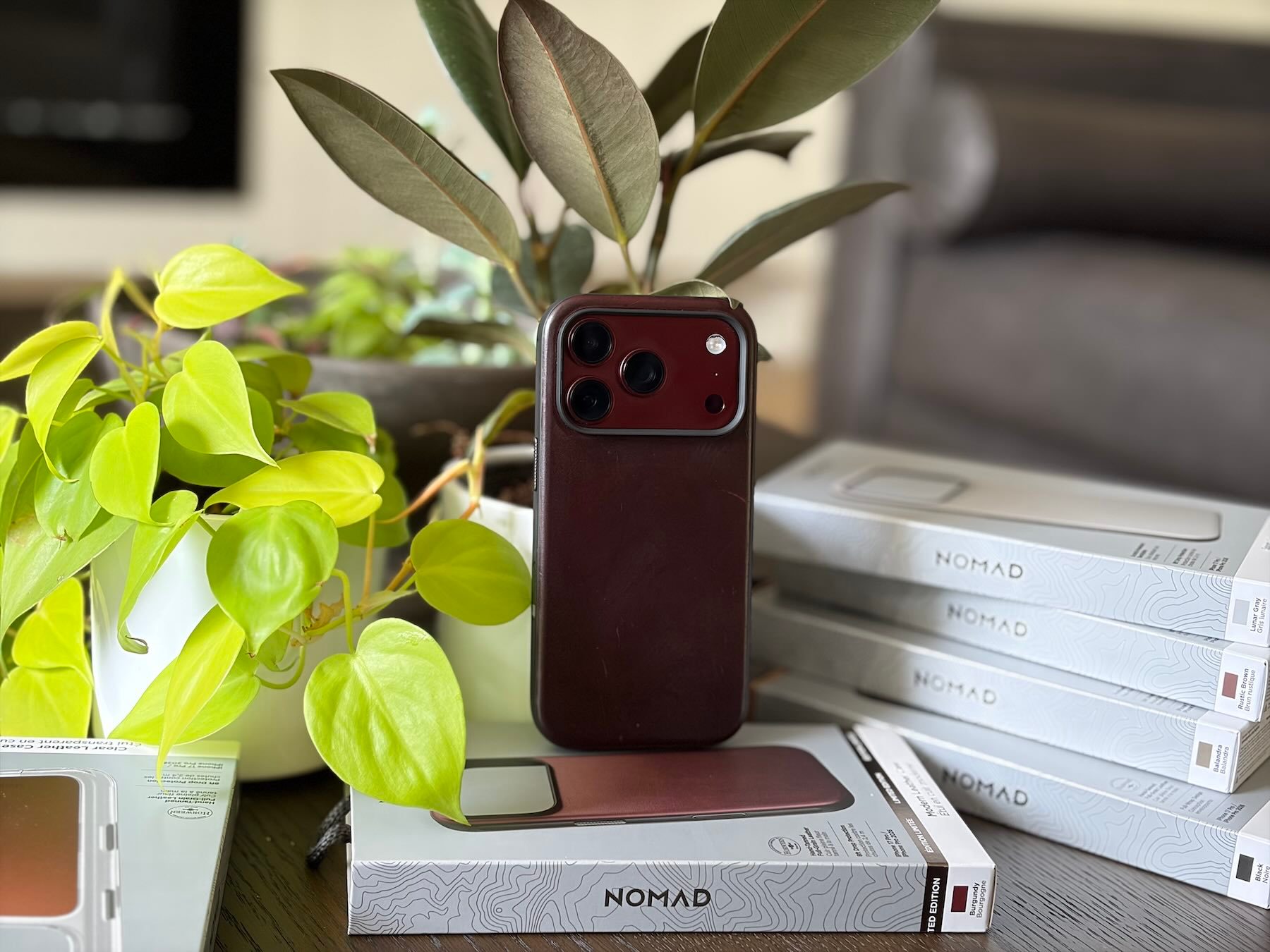 A phone on a table