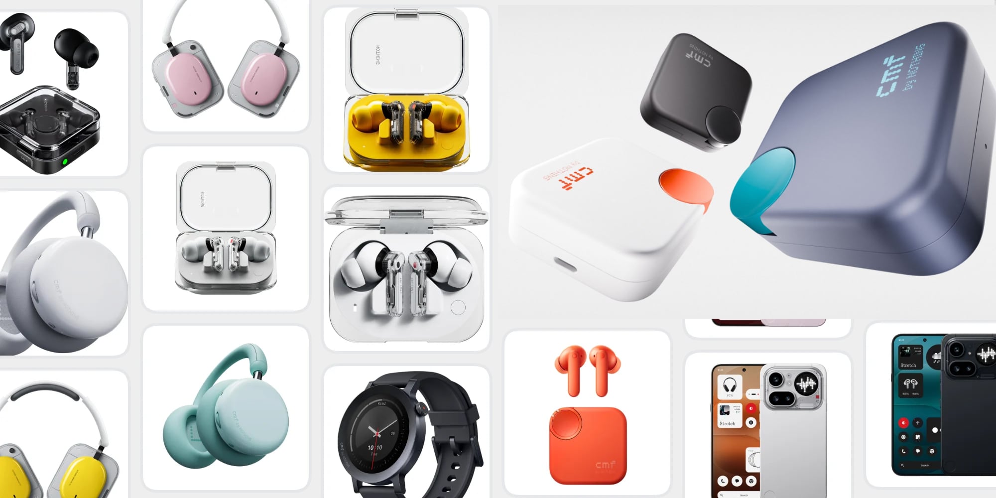 A collage of different electronic devices