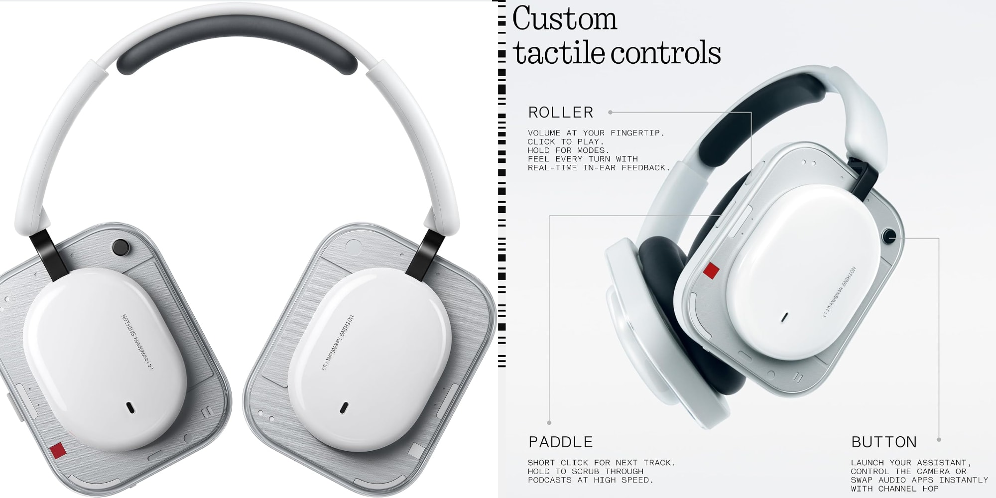 A close up of a pair of headphones