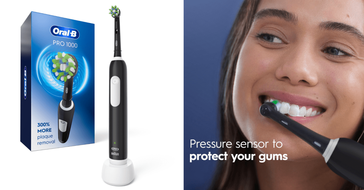 Step up your oral hygiene with this Oral-B Pro 1000 electric toothbrush at $42