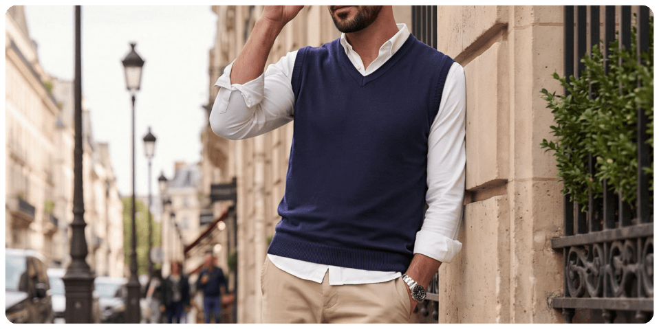 A man wearing a vest