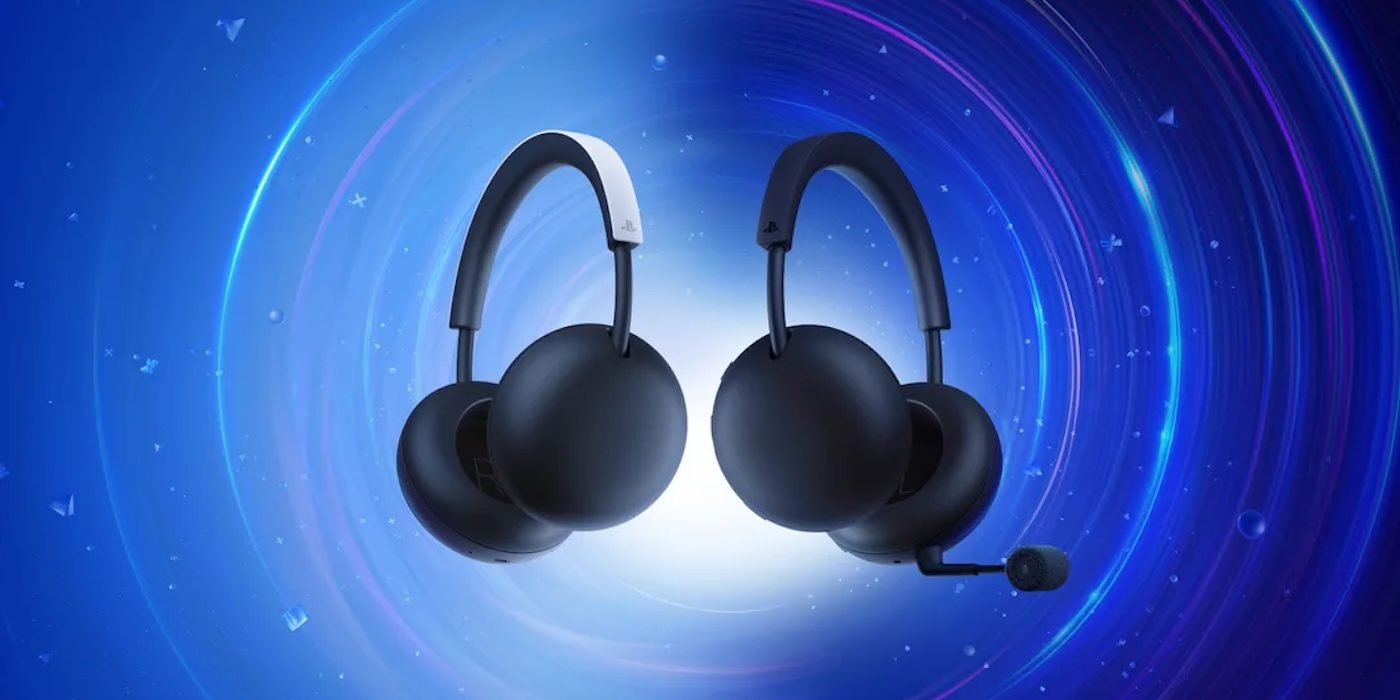 A pair of black headphones