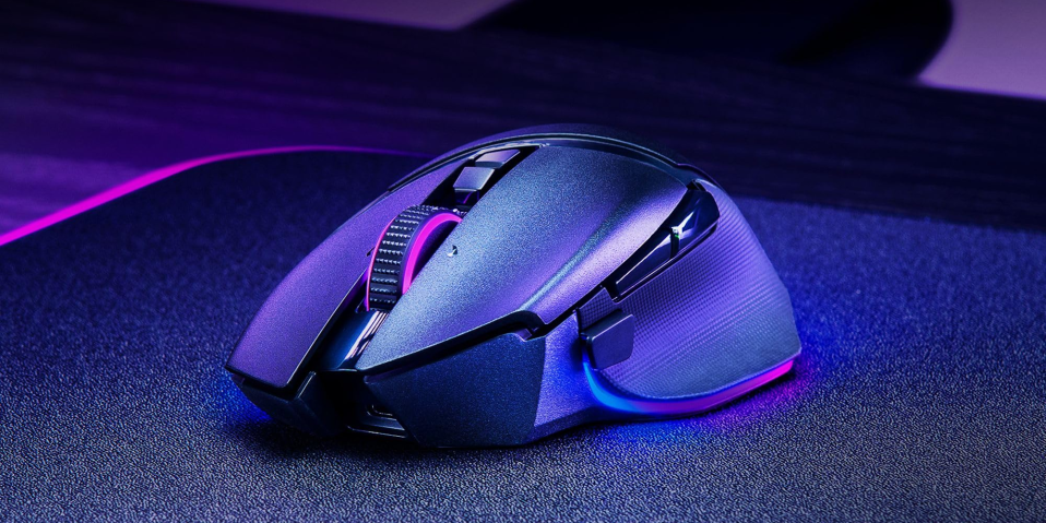 A computer mouse on a mouse pad