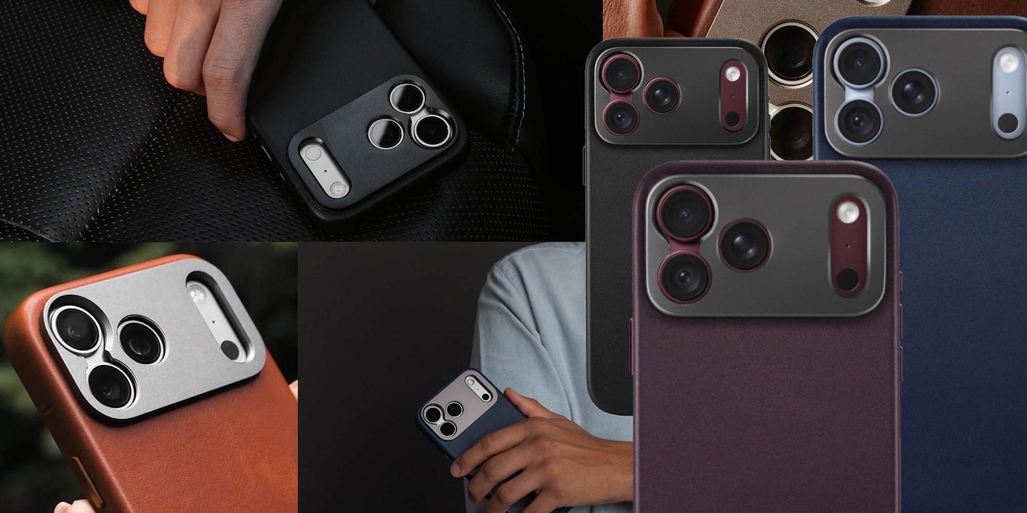 A collage of different cell phones