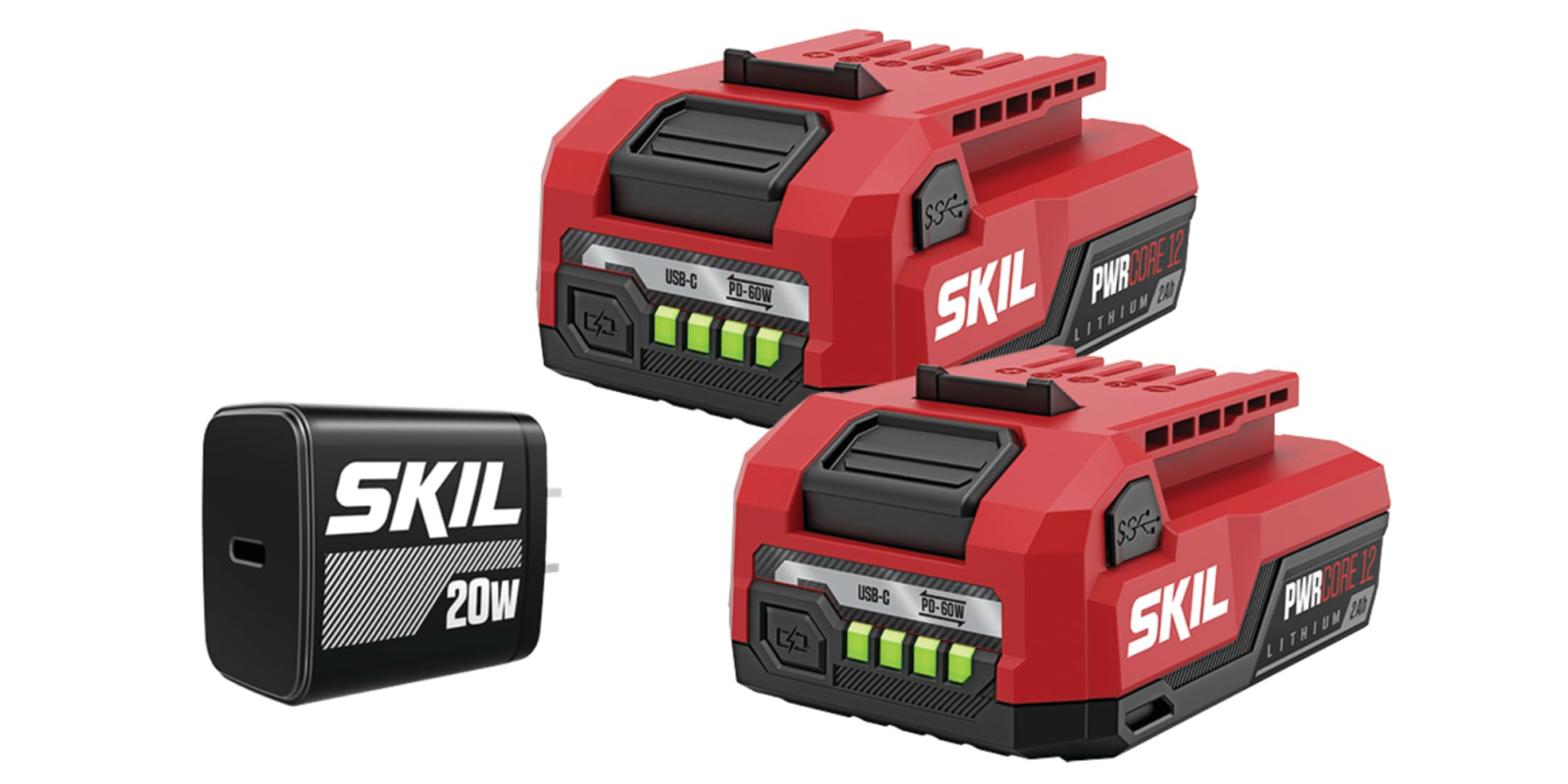 A group of red and black power tools