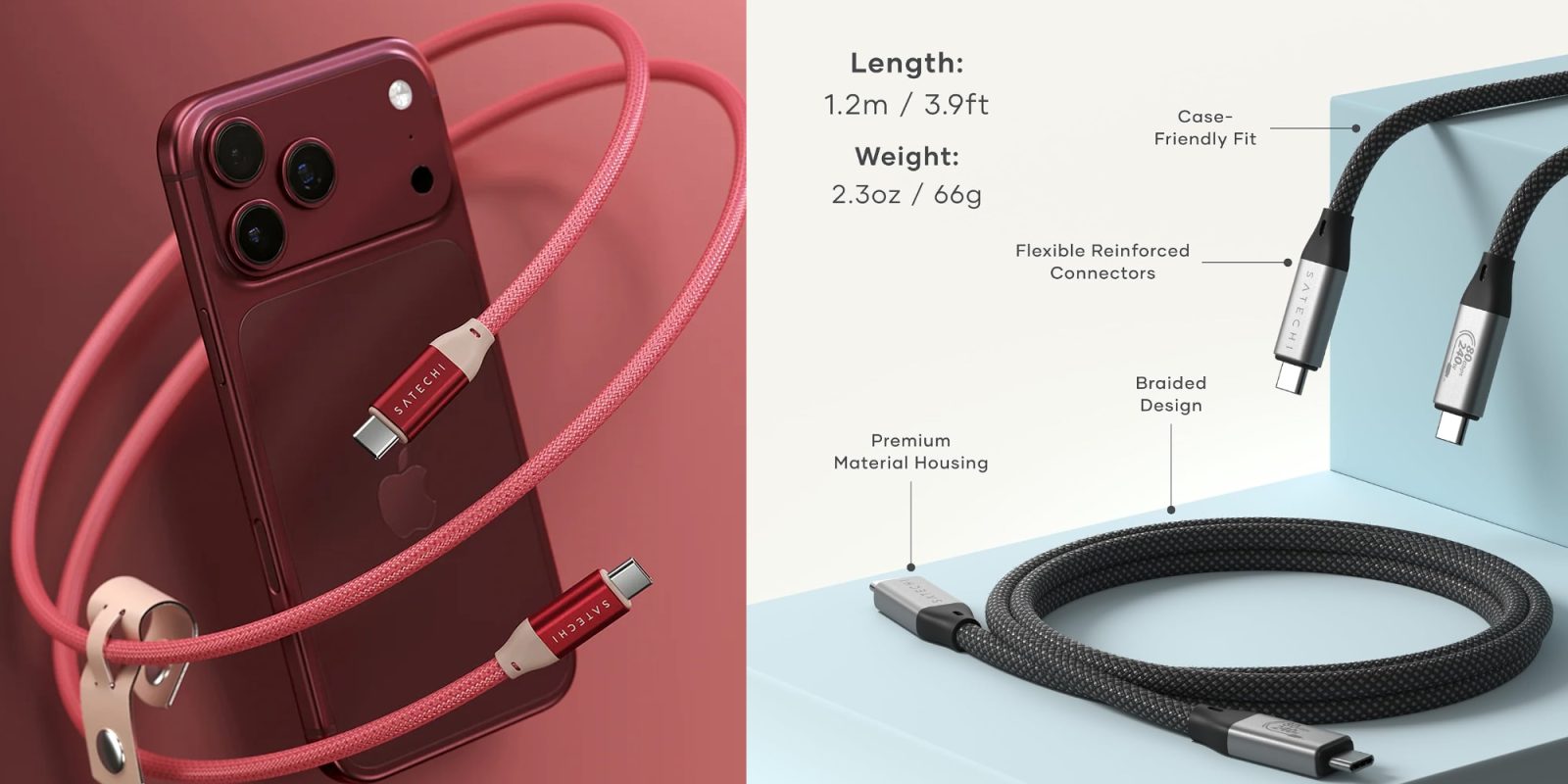 A comparison of a phone and a cable