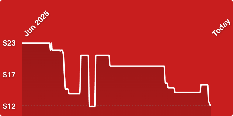 A red and white line drawing of a city