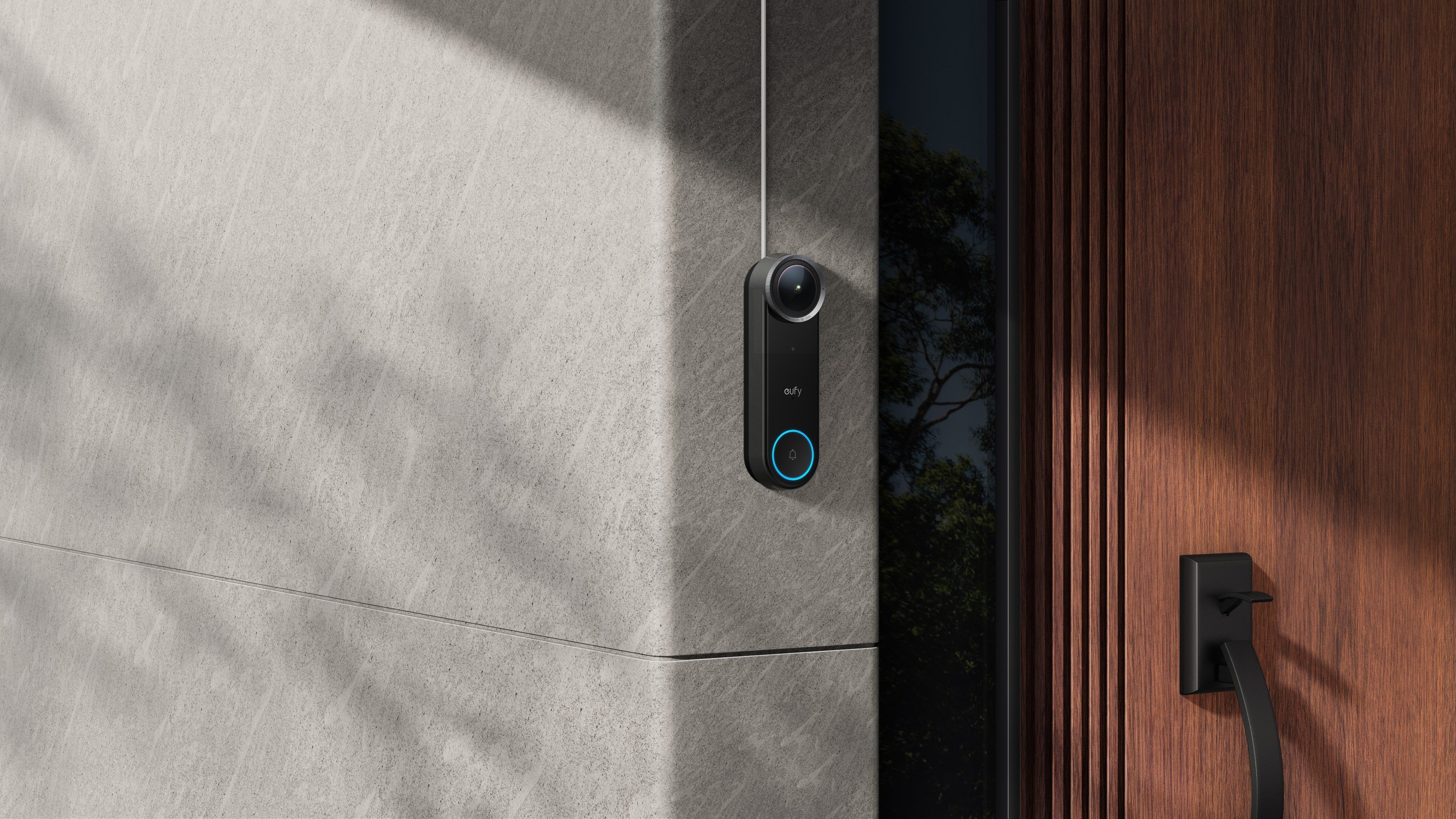 A video camera on a wall