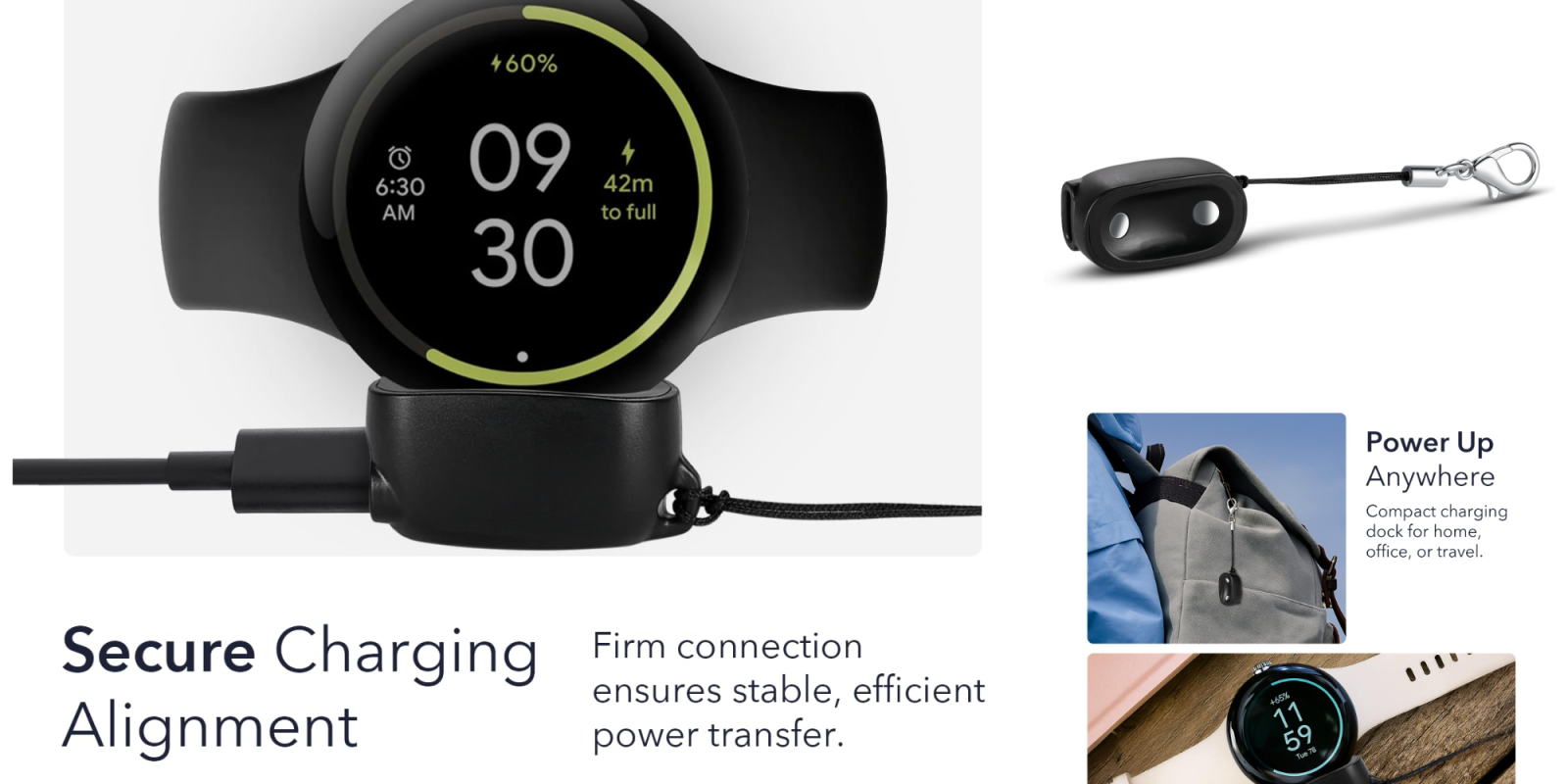 A close up of a smart watch