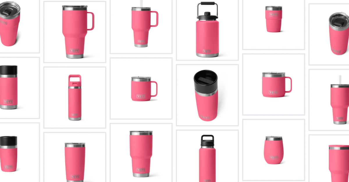 Loads of YETI Tropical Pink Ramblers, travel mugs, and more up to 30% off, deals from $20