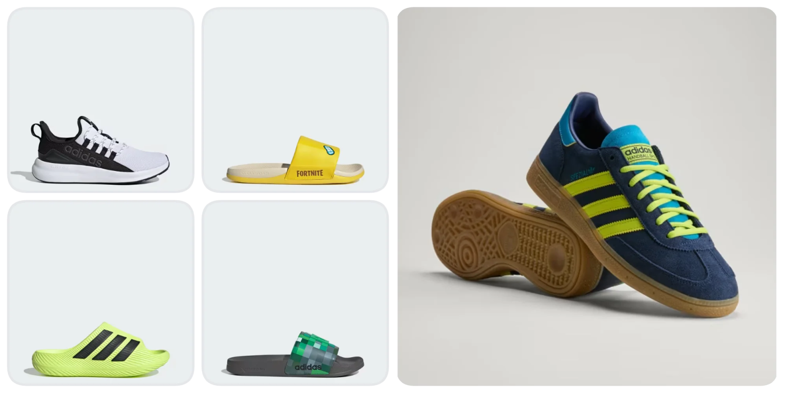 A collage of different shoes