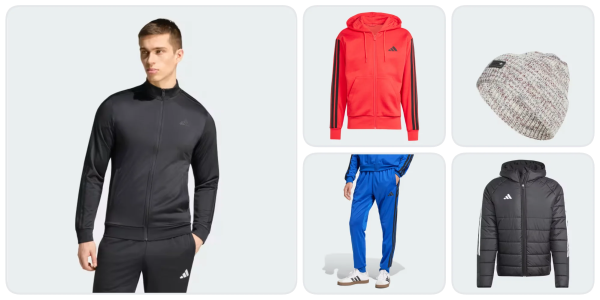A collage of a man in a tracksuit