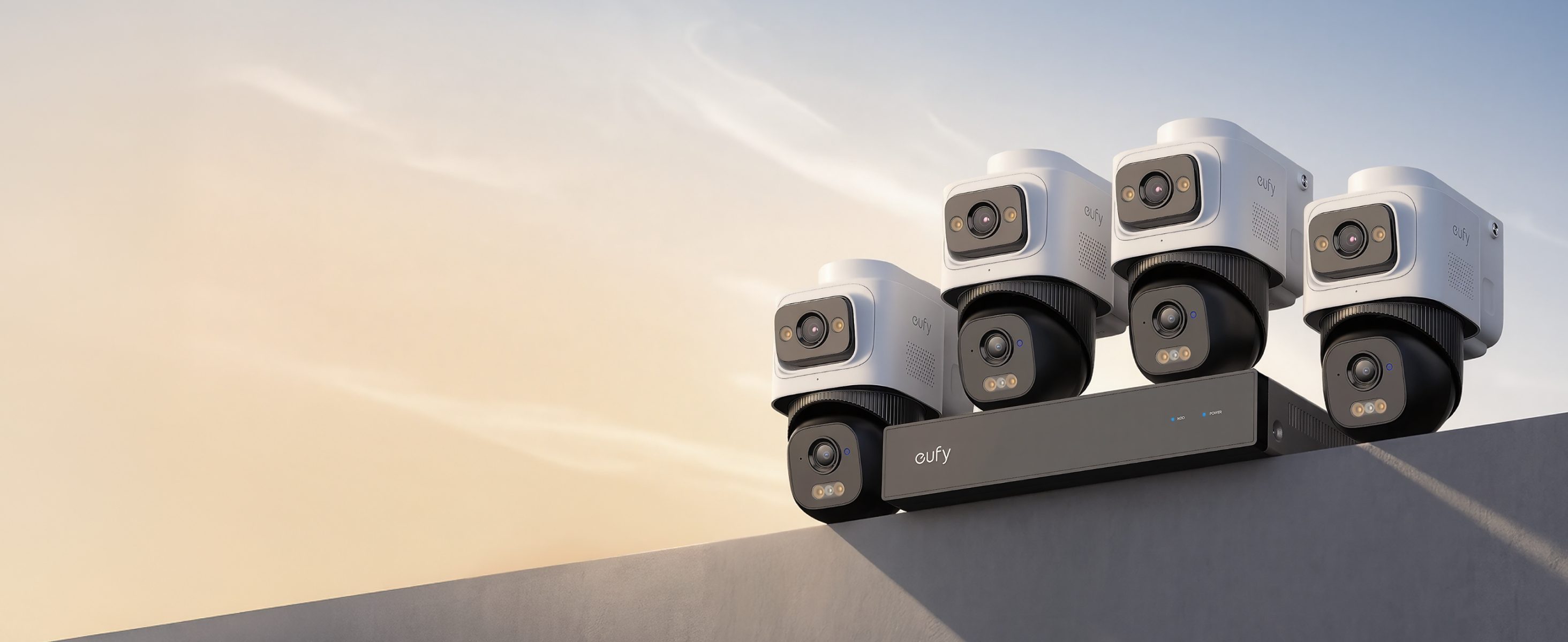 A group of cameras on a wall