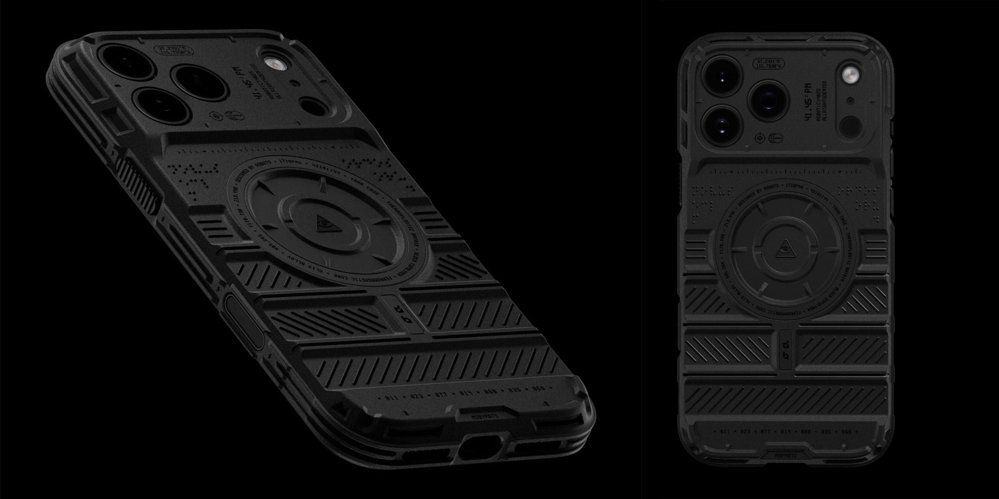 A black cell phone case