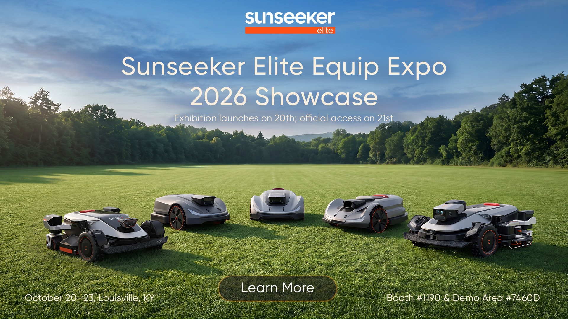 A group of robots on a grass field