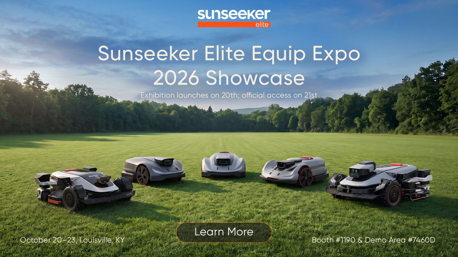 A group of robots on a grass field