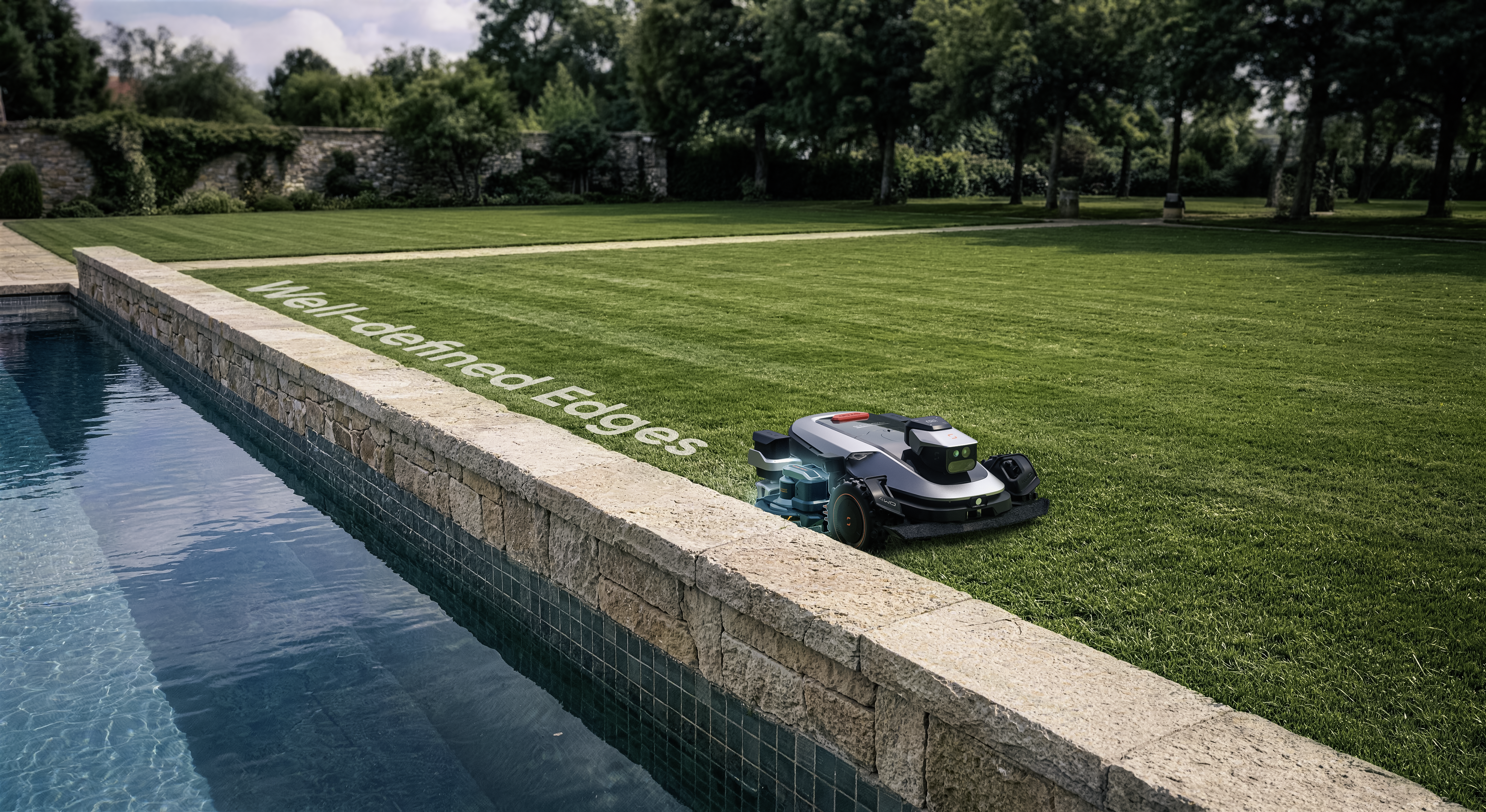 A robot on the grass