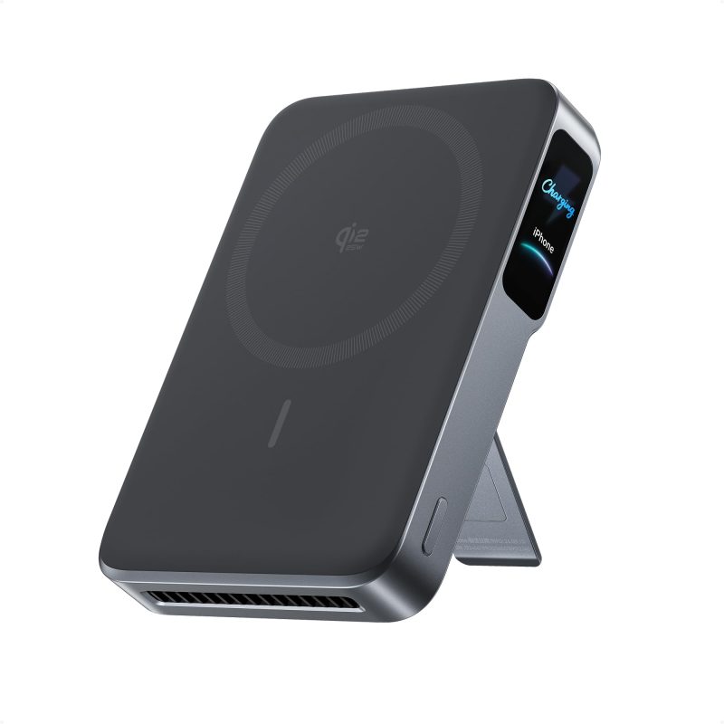 A black rectangular device with a round circle on it
