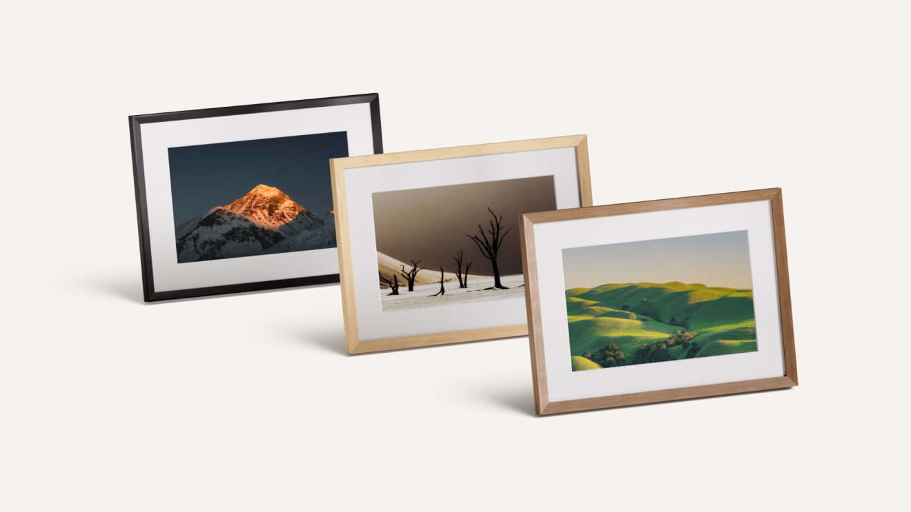A group of pictures in a frame