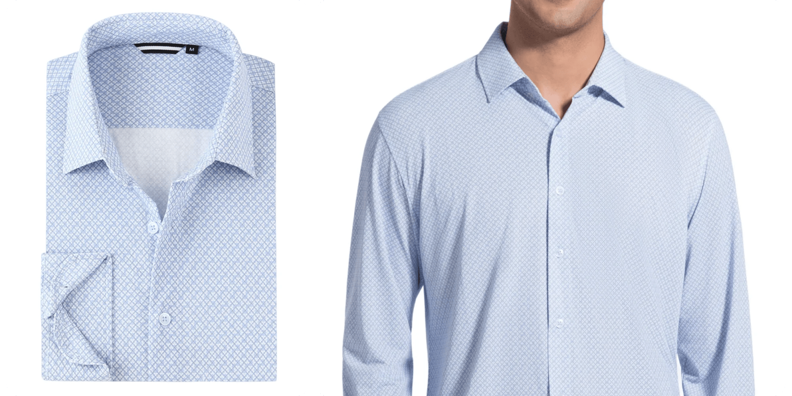 A man wearing a blue shirt