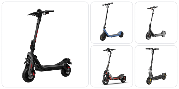 A collage of scooters