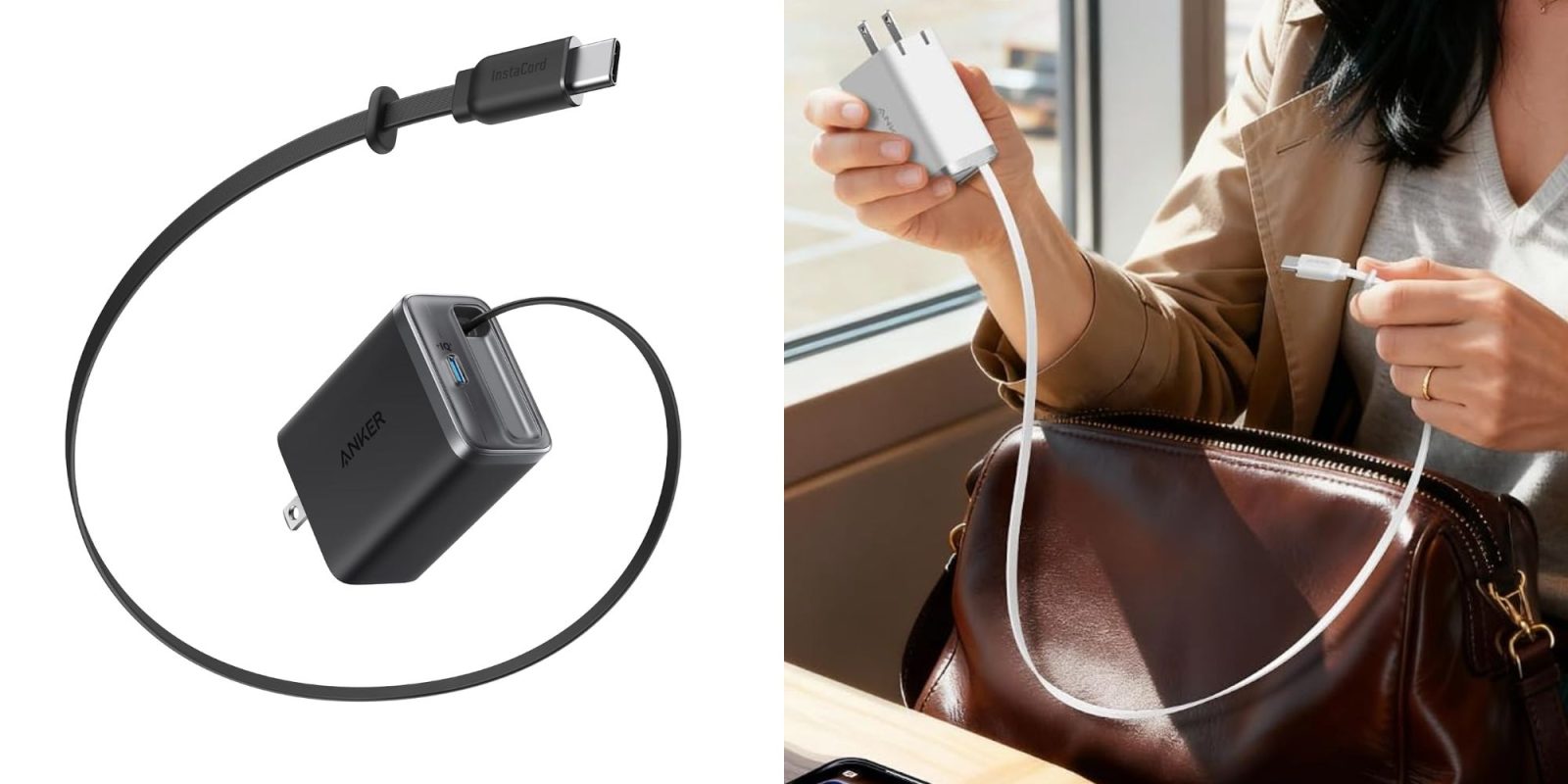 A man holding a charger