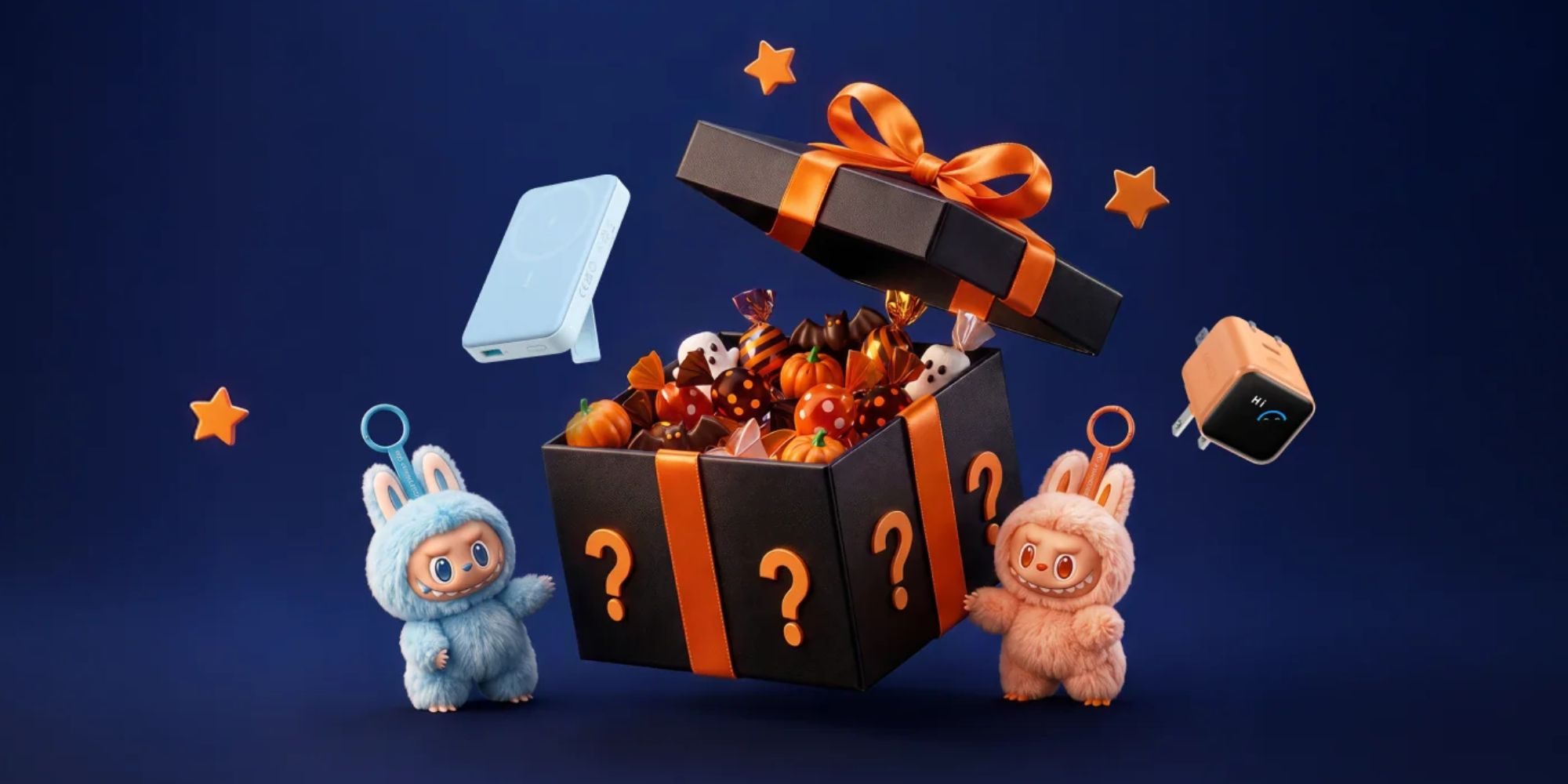 A box full of candies and toys