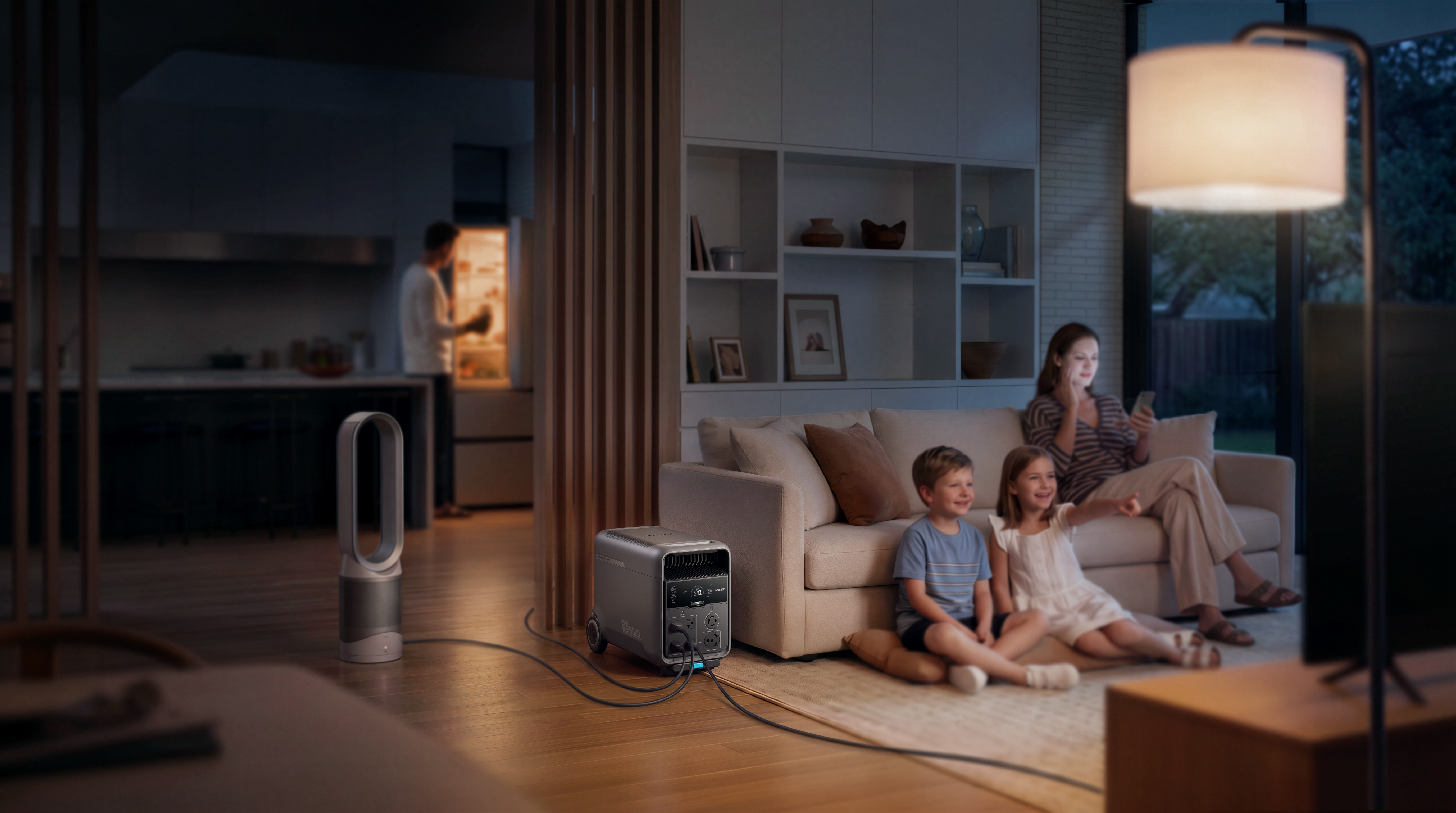 A group of kids sitting on a couch in a living room