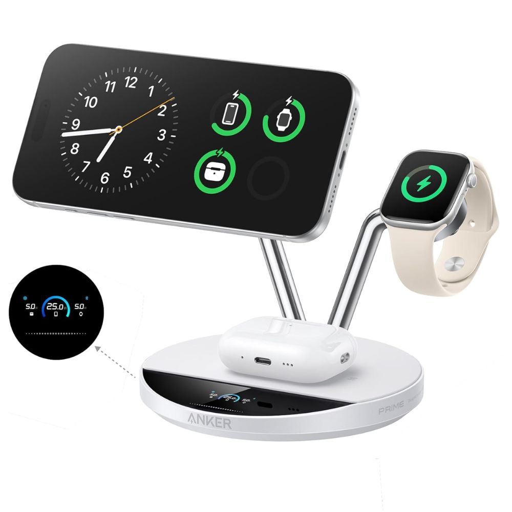 A device with a screen and a watch on it