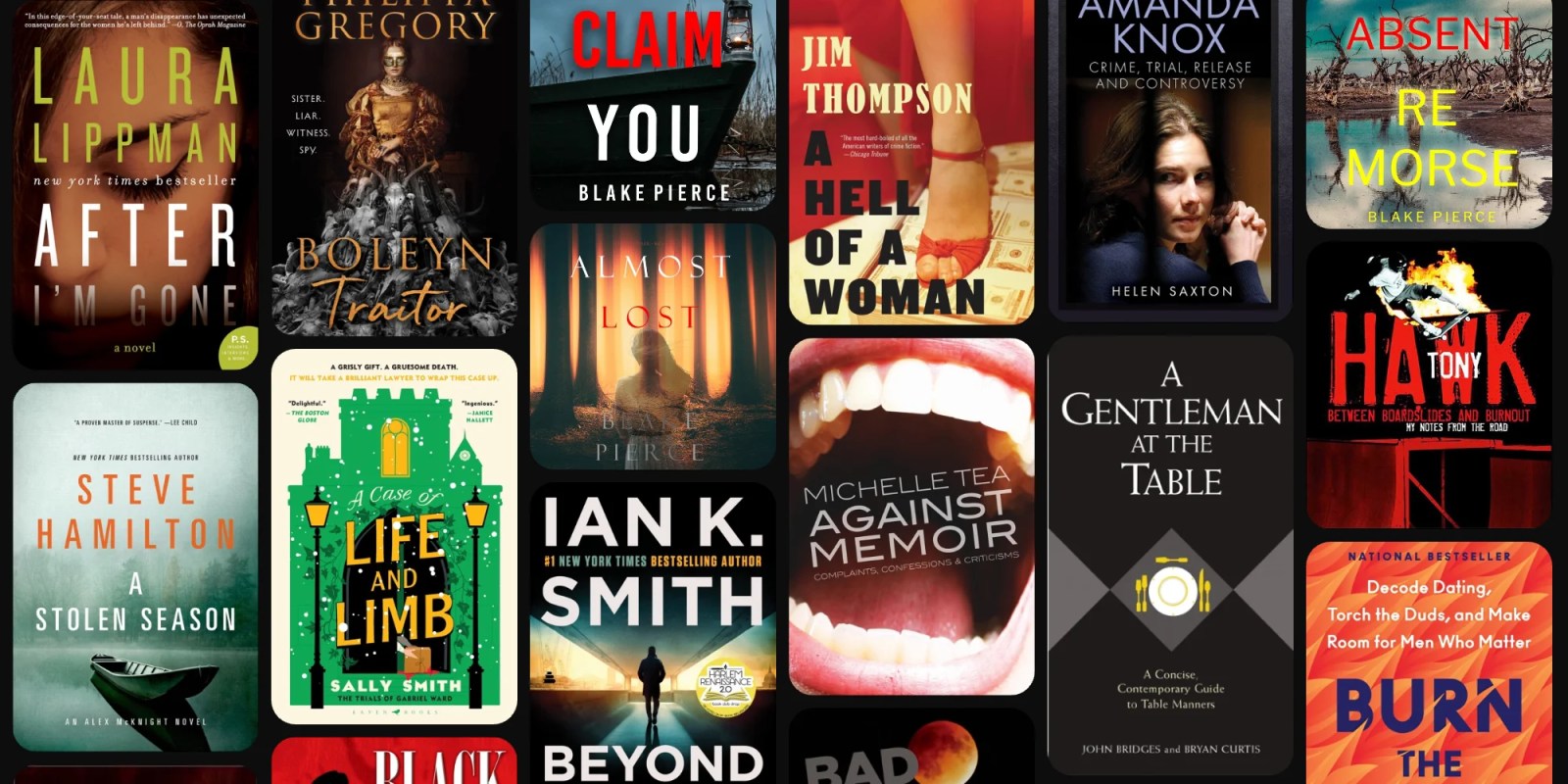 A collage of books