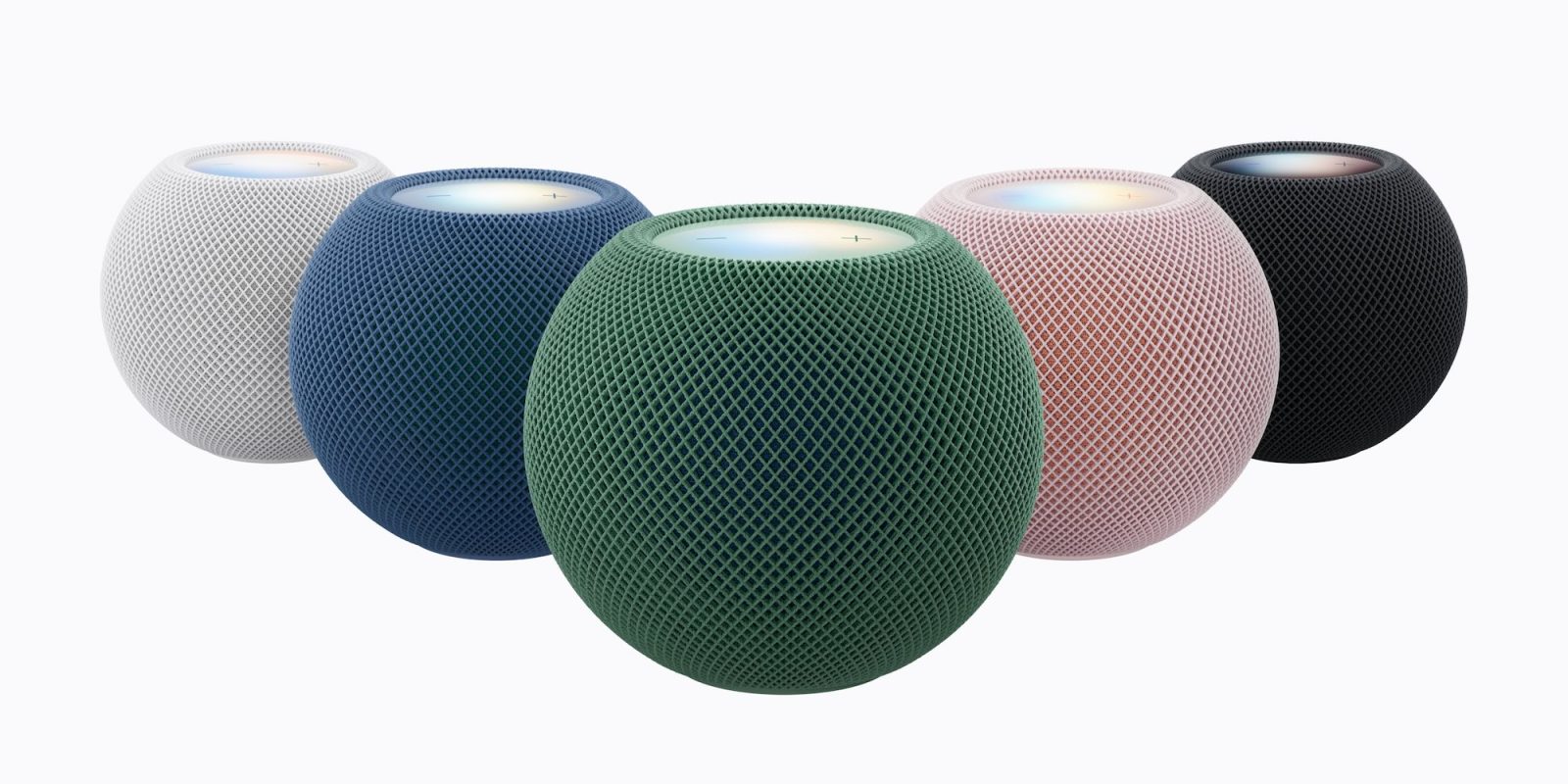 A group of round objects with a white background