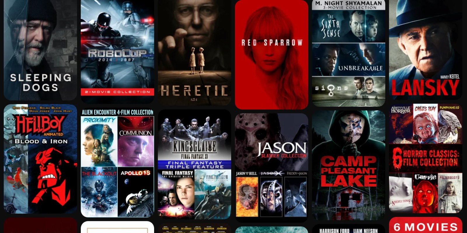 A collage of movies