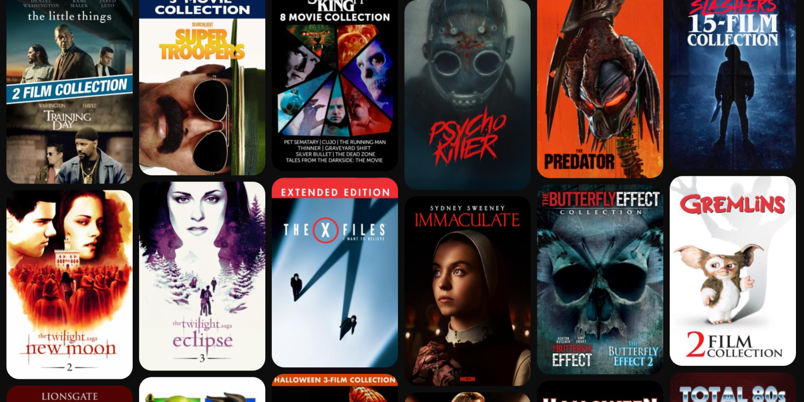 A collage of movies