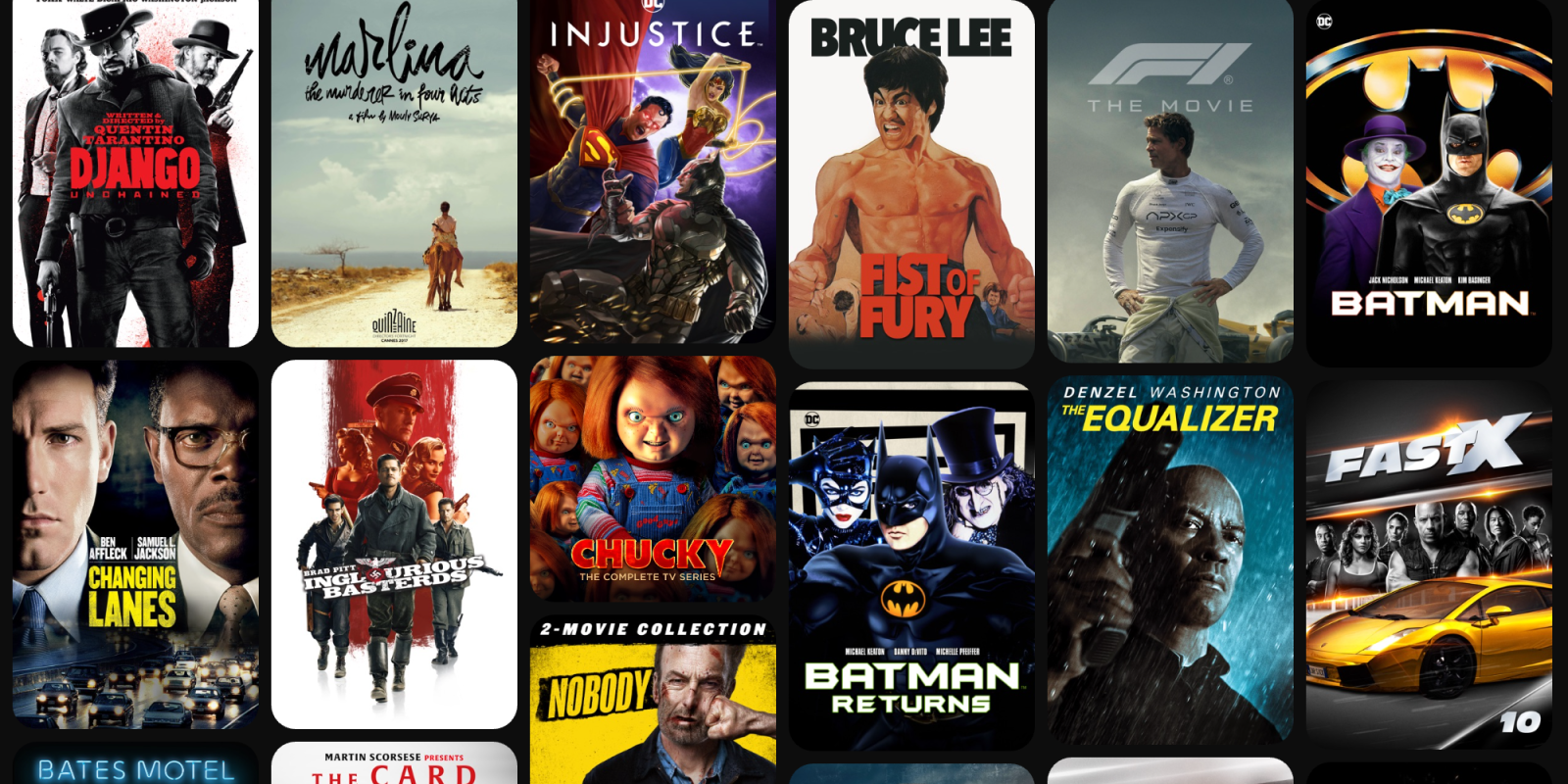 A collage of movies