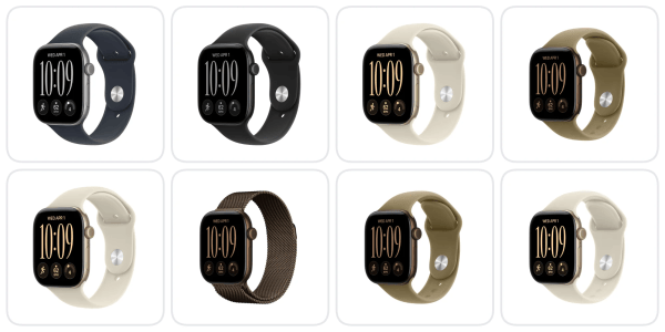 A collage of smart watches