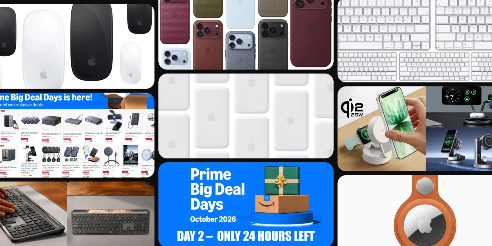 A collage of cell phones and a keyboard