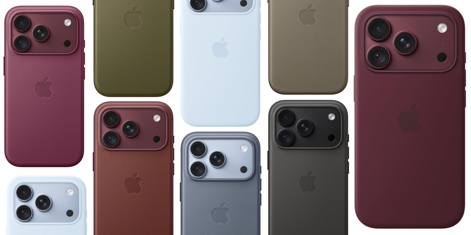 A group of cell phones with multiple cameras
