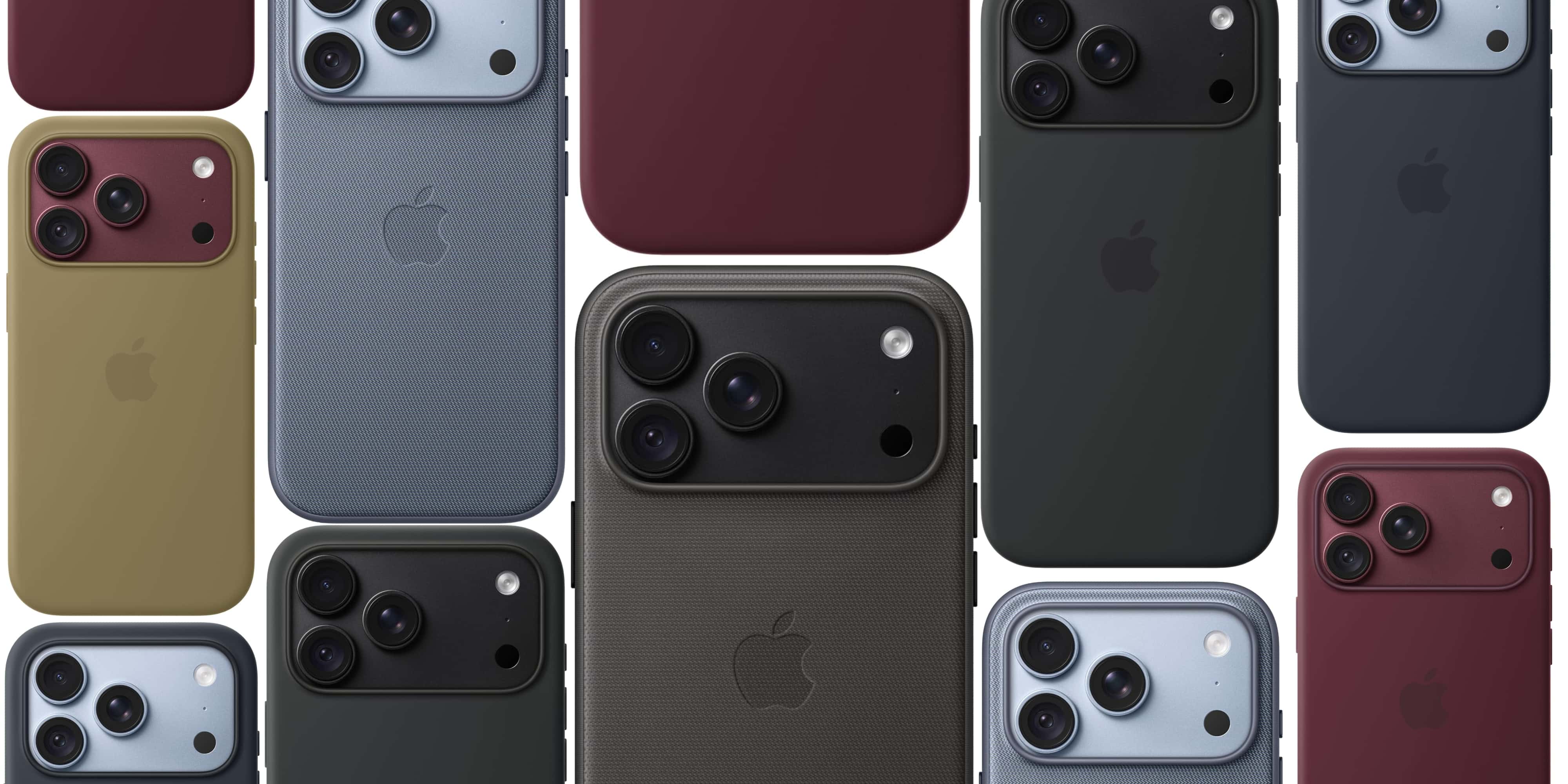A group of cell phones with camera lenses