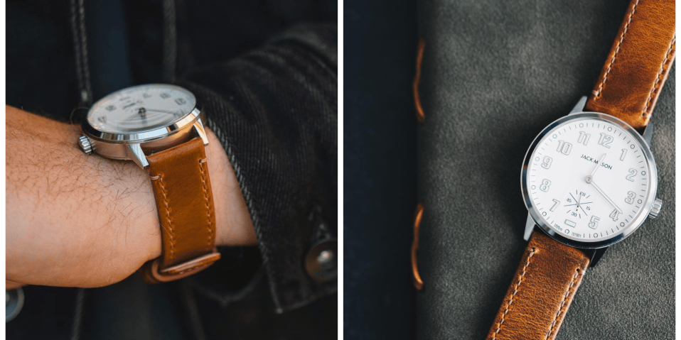 A close up of a watch