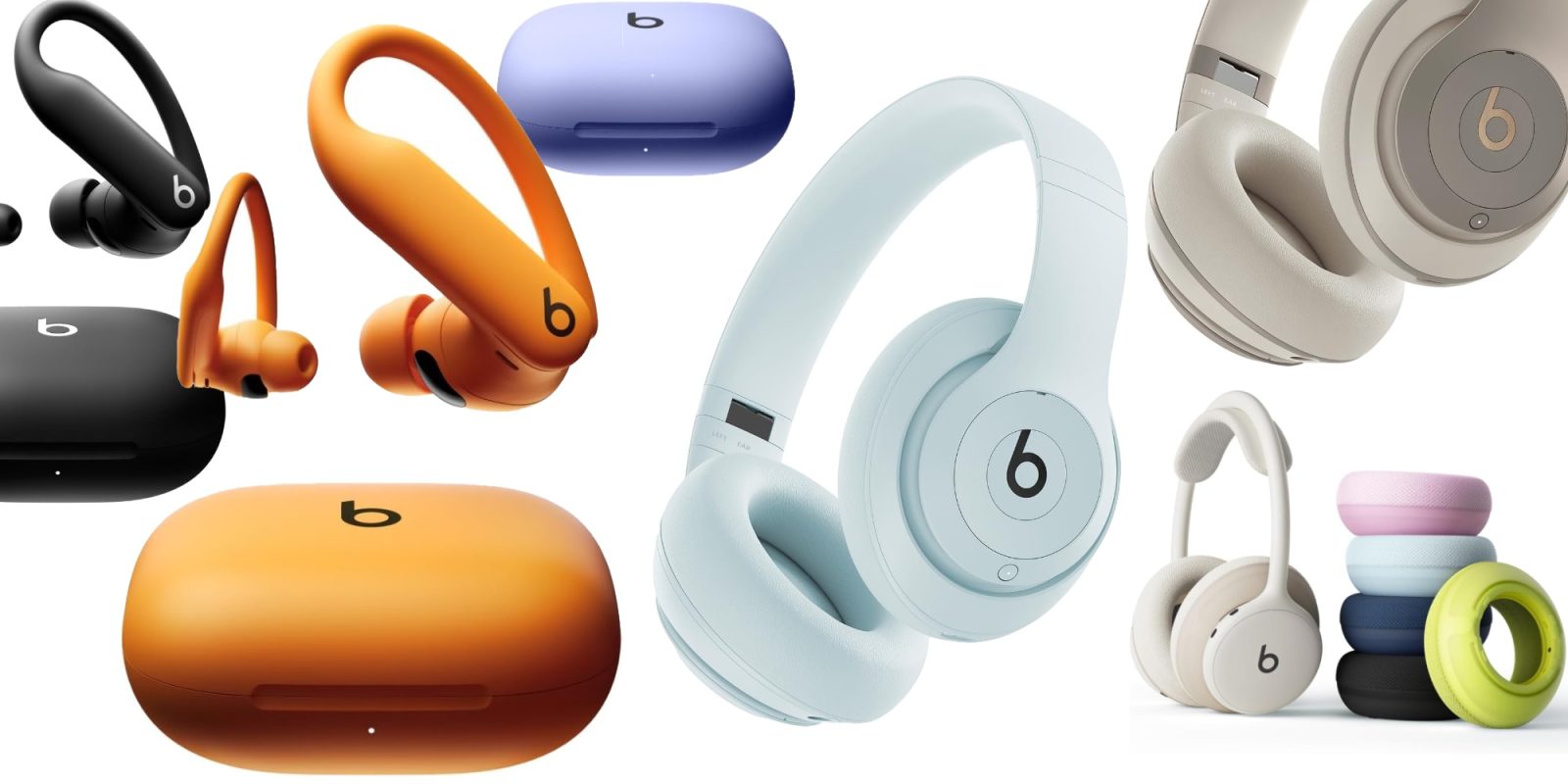 A group of headphones