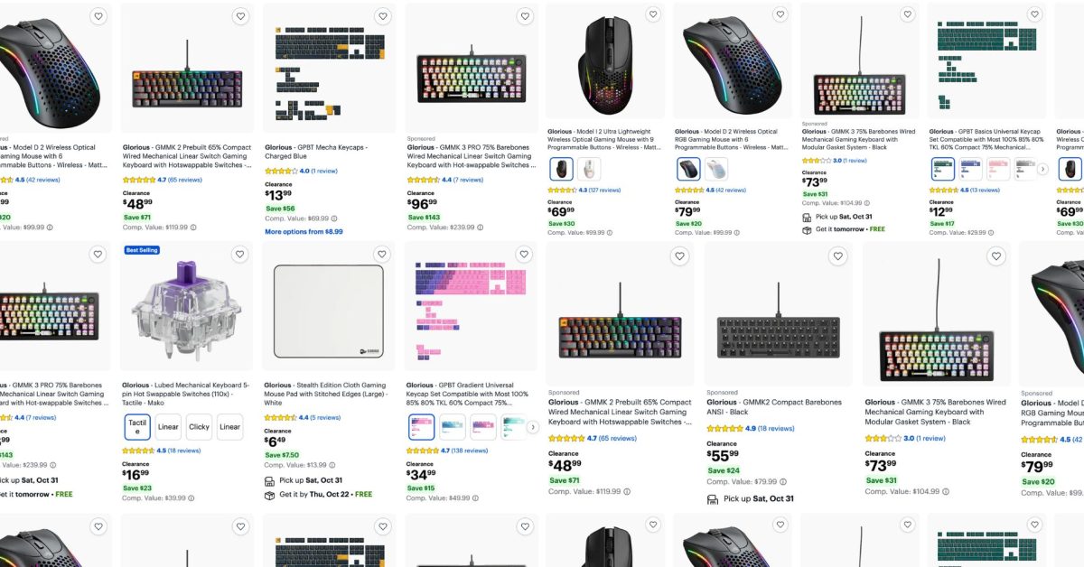 Best Buy is clearing out Glorious PC gaming gear at up to 80% off: Keyboards, mice, more from just .50