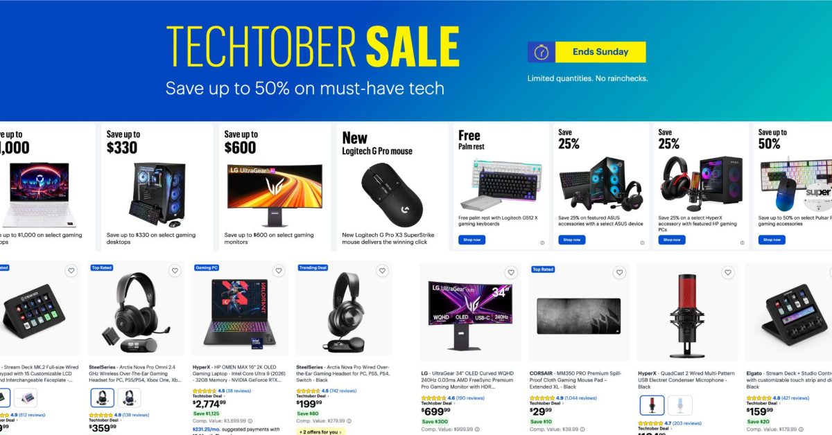 Battlestation upgrades start at just  in Best Buy’s Techtober Sale: Gaming mice, keyboards, monitors, more nearly 70% off