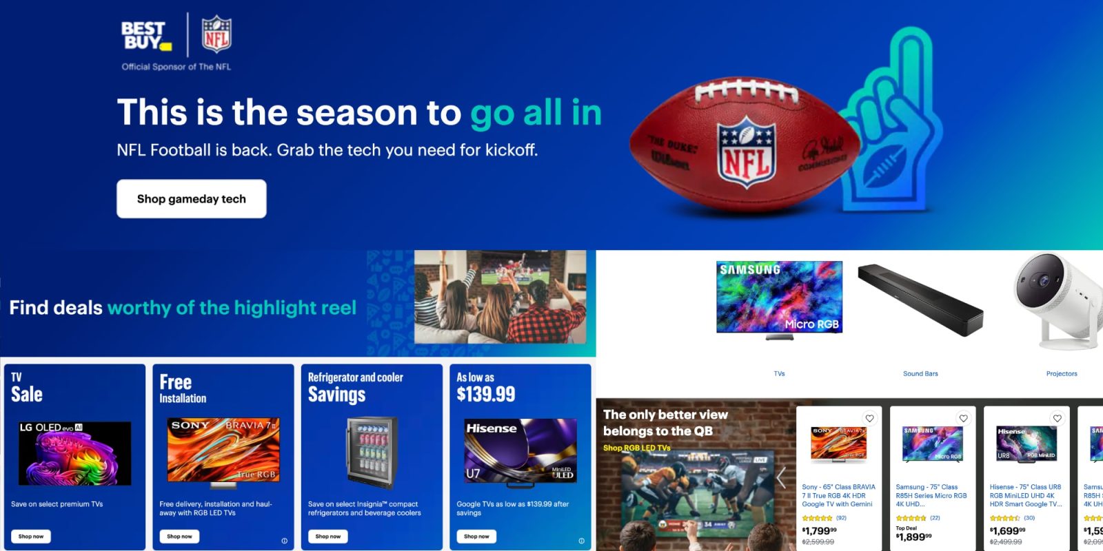A football on a blue background