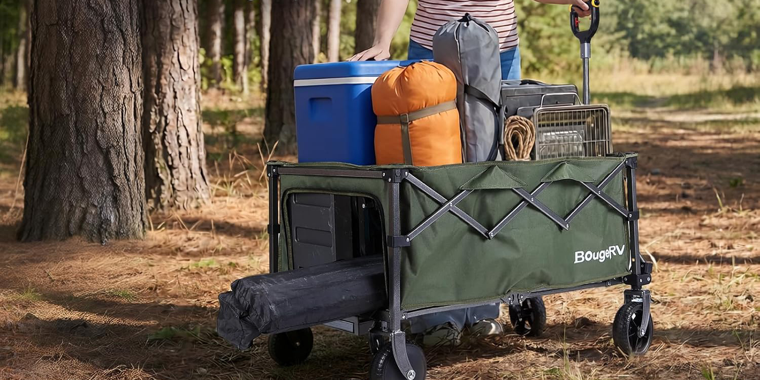 A person standing next to a cart with luggage