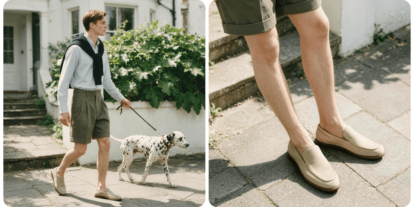 A man walking a dog