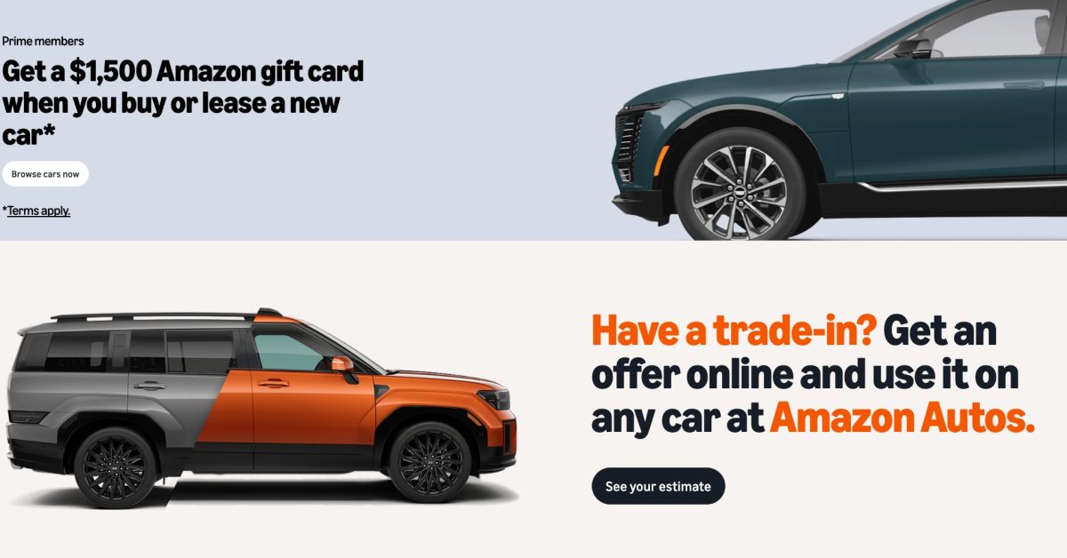 Amazon Offers $1,500 Gift Card with New Car Purchase During Prime Day