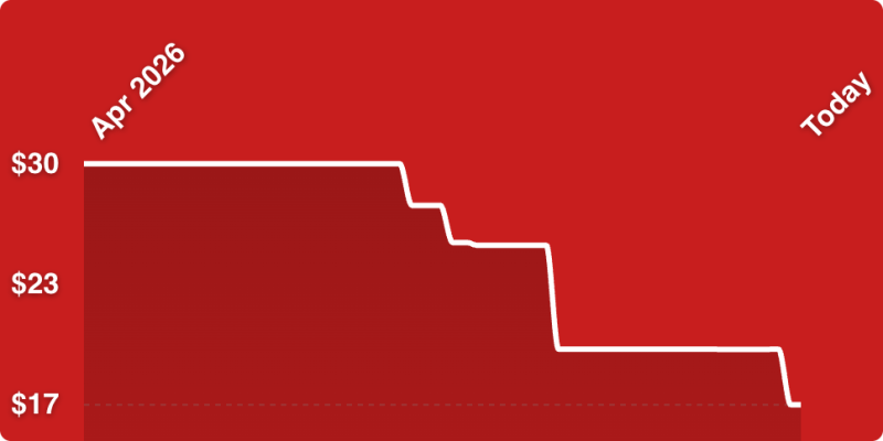 A white line on a red background