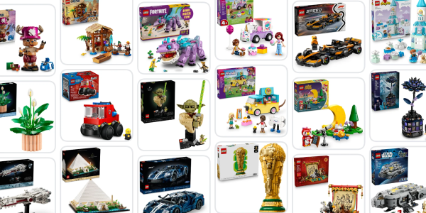 A collage of toys