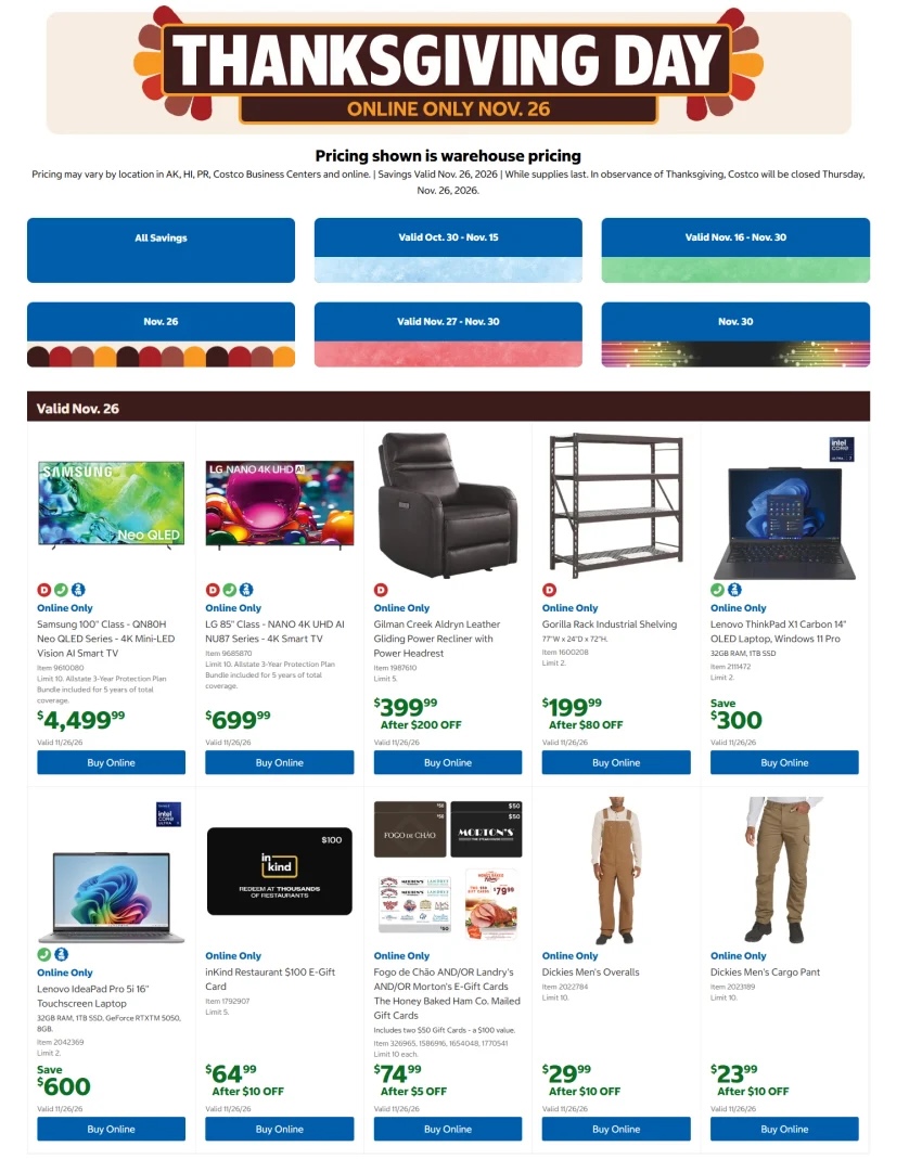 A website with a price tag and a couple of items