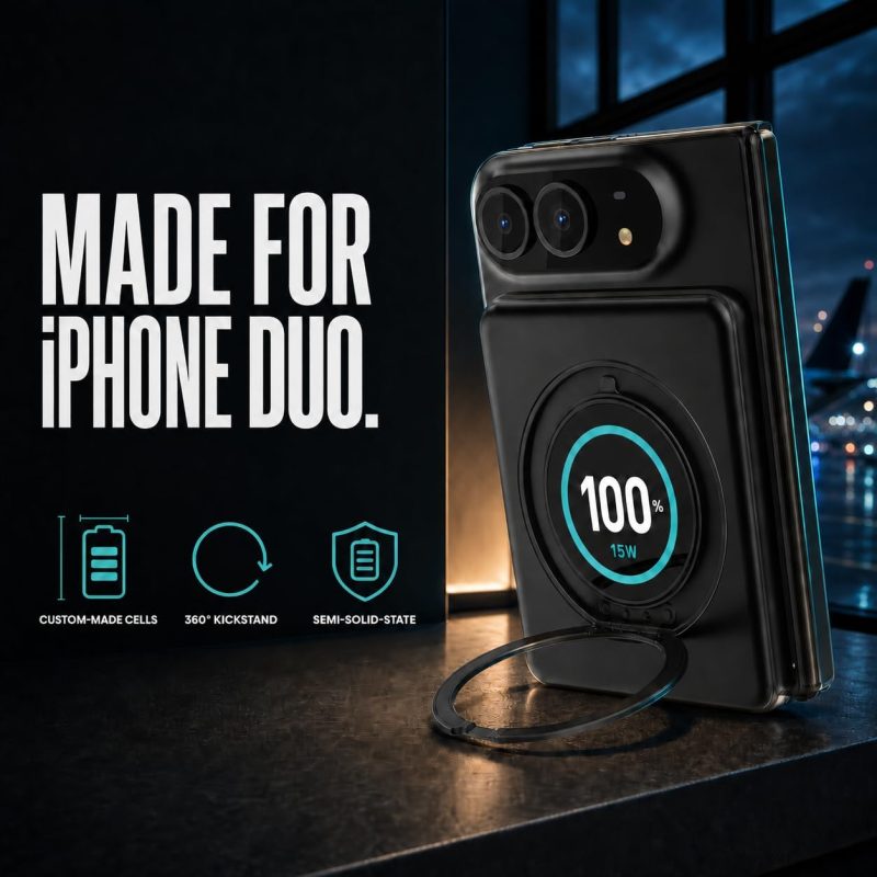A cell phone with a battery charging device